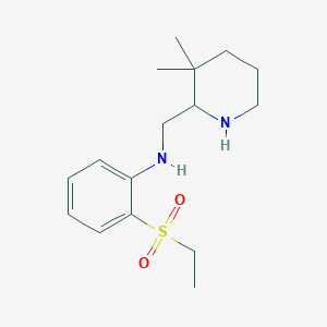 molecular formula C16H26N2O2S B6633018 N-[(3,3-dimethylpiperidin-2-yl)methyl]-2-ethylsulfonylaniline 