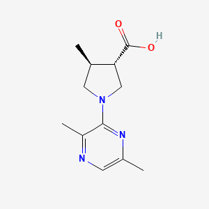 molecular formula C12H17N3O2 B6633070 (3S,4S)-1-(3,6-dimethylpyrazin-2-yl)-4-methylpyrrolidine-3-carboxylic acid 