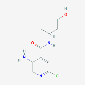 molecular formula C10H14ClN3O2 B6633080 5-amino-2-chloro-N-(4-hydroxybutan-2-yl)pyridine-4-carboxamide 