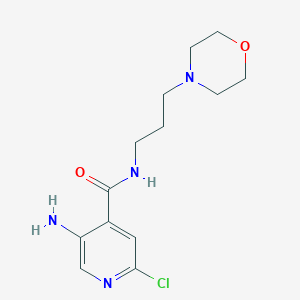 molecular formula C13H19ClN4O2 B6633084 5-amino-2-chloro-N-(3-morpholin-4-ylpropyl)pyridine-4-carboxamide 