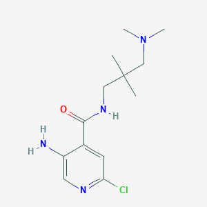 molecular formula C13H21ClN4O B6633086 5-amino-2-chloro-N-[3-(dimethylamino)-2,2-dimethylpropyl]pyridine-4-carboxamide 