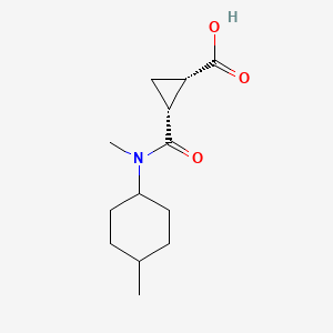 molecular formula C13H21NO3 B6633102 (1S,2R)-2-[methyl-(4-methylcyclohexyl)carbamoyl]cyclopropane-1-carboxylic acid 