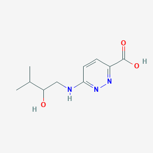 molecular formula C10H15N3O3 B6633127 6-[(2-Hydroxy-3-methylbutyl)amino]pyridazine-3-carboxylic acid 