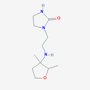molecular formula C11H21N3O2 B6633131 1-[2-[(2,3-Dimethyloxolan-3-yl)amino]ethyl]imidazolidin-2-one 