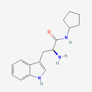 molecular formula C16H21N3O B6633137 (2S)-2-amino-N-cyclopentyl-3-(1H-indol-3-yl)propanamide 