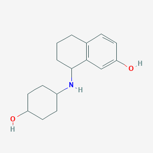 molecular formula C16H23NO2 B6633140 8-[(4-Hydroxycyclohexyl)amino]-5,6,7,8-tetrahydronaphthalen-2-ol 