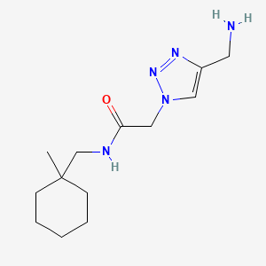 molecular formula C13H23N5O B6633143 2-[4-(aminomethyl)triazol-1-yl]-N-[(1-methylcyclohexyl)methyl]acetamide 