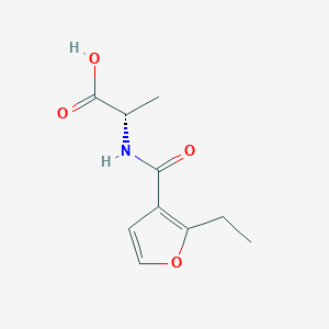 molecular formula C10H13NO4 B6633154 (2S)-2-[(2-ethylfuran-3-carbonyl)amino]propanoic acid 