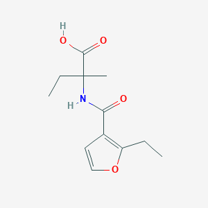 molecular formula C12H17NO4 B6633165 2-[(2-Ethylfuran-3-carbonyl)amino]-2-methylbutanoic acid 