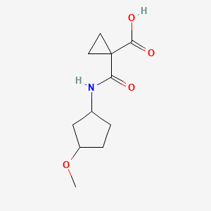 molecular formula C11H17NO4 B6633203 1-[(3-Methoxycyclopentyl)carbamoyl]cyclopropane-1-carboxylic acid 