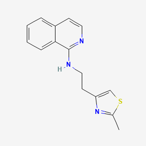 molecular formula C15H15N3S B6633283 N-[2-(2-methyl-1,3-thiazol-4-yl)ethyl]isoquinolin-1-amine 