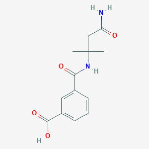 molecular formula C13H16N2O4 B6633293 3-[(4-Amino-2-methyl-4-oxobutan-2-yl)carbamoyl]benzoic acid 