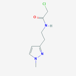 molecular formula C8H12ClN3O B6633311 2-chloro-N-[2-(1-methylpyrazol-3-yl)ethyl]acetamide 