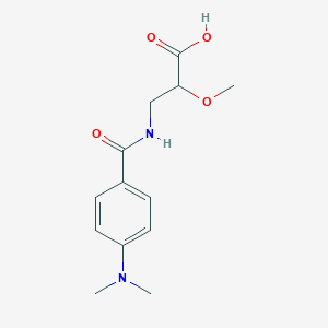molecular formula C13H18N2O4 B6633325 3-[[4-(Dimethylamino)benzoyl]amino]-2-methoxypropanoic acid 