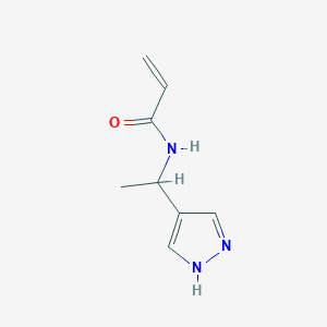 molecular formula C8H11N3O B6633423 N-[1-(1H-pyrazol-4-yl)ethyl]prop-2-enamide 