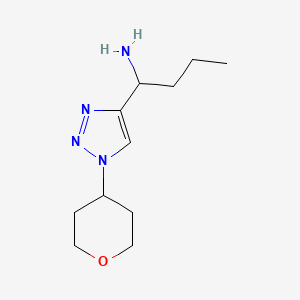 molecular formula C11H20N4O B6633431 1-[1-(Oxan-4-yl)triazol-4-yl]butan-1-amine 