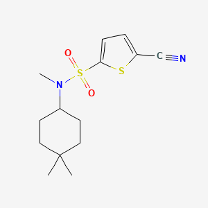 molecular formula C14H20N2O2S2 B6633434 5-cyano-N-(4,4-dimethylcyclohexyl)-N-methylthiophene-2-sulfonamide 