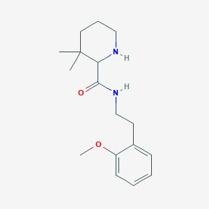 molecular formula C17H26N2O2 B6633445 N-[2-(2-methoxyphenyl)ethyl]-3,3-dimethylpiperidine-2-carboxamide 