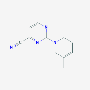 molecular formula C11H12N4 B6633480 2-(5-methyl-3,6-dihydro-2H-pyridin-1-yl)pyrimidine-4-carbonitrile 