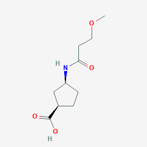 molecular formula C10H17NO4 B6633488 (1R,3S)-3-(3-methoxypropanoylamino)cyclopentane-1-carboxylic acid 