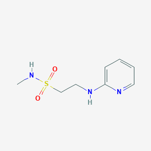 molecular formula C8H13N3O2S B6633556 N-methyl-2-(pyridin-2-ylamino)ethanesulfonamide 