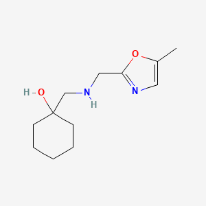 molecular formula C12H20N2O2 B6633583 1-[[(5-Methyl-1,3-oxazol-2-yl)methylamino]methyl]cyclohexan-1-ol 