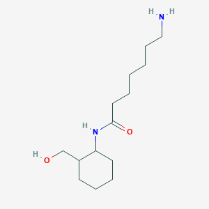 molecular formula C14H28N2O2 B6633591 7-amino-N-[2-(hydroxymethyl)cyclohexyl]heptanamide 