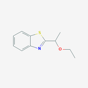 molecular formula C11H13NOS B066336 2-(1-Ethoxyethyl)-1,3-benzothiazole CAS No. 190384-97-5
