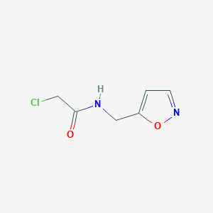 molecular formula C6H7ClN2O2 B6633639 2-chloro-N-(1,2-oxazol-5-ylmethyl)acetamide 