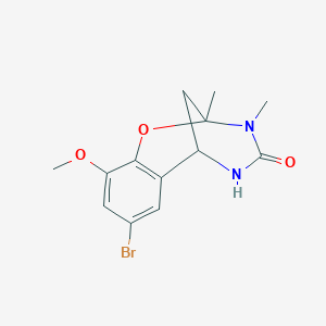 molecular formula C13H15BrN2O3 B6633663 4-Bromo-6-methoxy-9,10-dimethyl-8-oxa-10,12-diazatricyclo[7.3.1.02,7]trideca-2(7),3,5-trien-11-one 