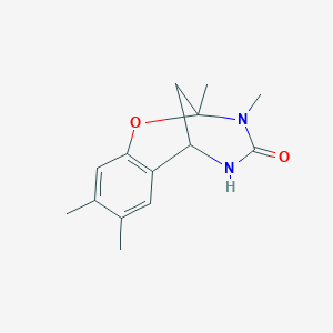 molecular formula C14H18N2O2 B6633694 4,5,9,10-Tetramethyl-8-oxa-10,12-diazatricyclo[7.3.1.02,7]trideca-2(7),3,5-trien-11-one 