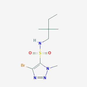 molecular formula C9H17BrN4O2S B6633699 5-bromo-N-(2,2-dimethylbutyl)-3-methyltriazole-4-sulfonamide 