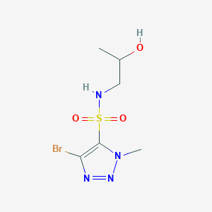 molecular formula C6H11BrN4O3S B6633705 5-bromo-N-(2-hydroxypropyl)-3-methyltriazole-4-sulfonamide 
