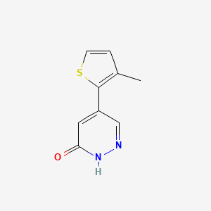 molecular formula C9H8N2OS B6633740 4-(3-methylthiophen-2-yl)-1H-pyridazin-6-one 