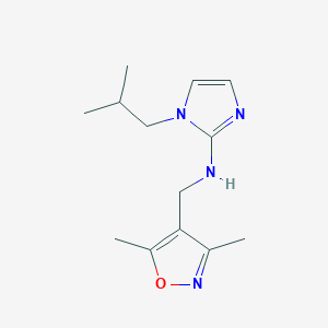 molecular formula C13H20N4O B6633776 N-[(3,5-dimethyl-1,2-oxazol-4-yl)methyl]-1-(2-methylpropyl)imidazol-2-amine 