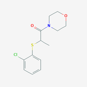 molecular formula C13H16ClNO2S B6633801 1-Morpholino-2-(2-chlorophenylthio)-1-propanone 