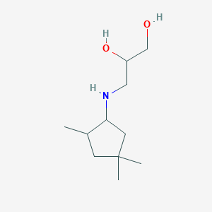 molecular formula C11H23NO2 B6633813 3-[(2,4,4-Trimethylcyclopentyl)amino]propane-1,2-diol 