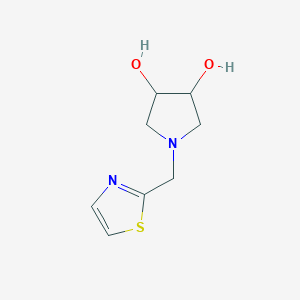 molecular formula C8H12N2O2S B6633835 1-(1,3-Thiazol-2-ylmethyl)pyrrolidine-3,4-diol 