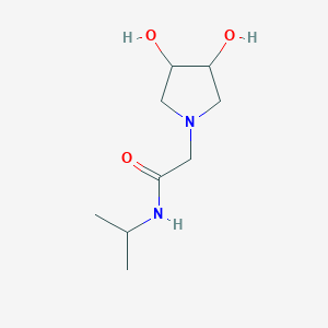 molecular formula C9H18N2O3 B6633837 2-(3,4-dihydroxypyrrolidin-1-yl)-N-propan-2-ylacetamide 
