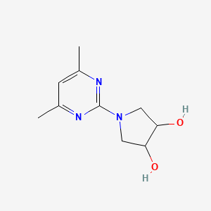 molecular formula C10H15N3O2 B6633844 1-(4,6-Dimethylpyrimidin-2-yl)pyrrolidine-3,4-diol 