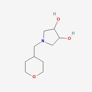 molecular formula C10H19NO3 B6633847 1-(Oxan-4-ylmethyl)pyrrolidine-3,4-diol 