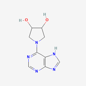 molecular formula C9H11N5O2 B6633853 1-(7H-purin-6-yl)pyrrolidine-3,4-diol 
