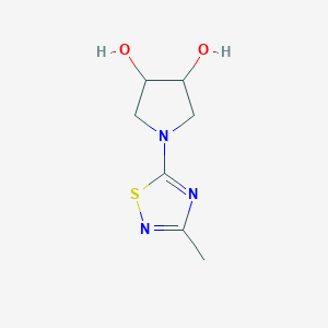 molecular formula C7H11N3O2S B6633876 1-(3-Methyl-1,2,4-thiadiazol-5-yl)pyrrolidine-3,4-diol 