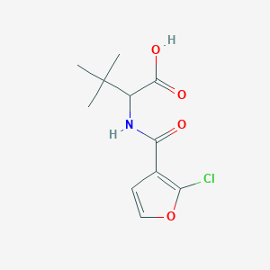 molecular formula C11H14ClNO4 B6633884 2-[(2-Chlorofuran-3-carbonyl)amino]-3,3-dimethylbutanoic acid 