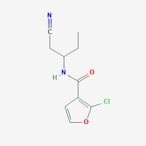 molecular formula C10H11ClN2O2 B6633891 2-chloro-N-(1-cyanobutan-2-yl)furan-3-carboxamide 
