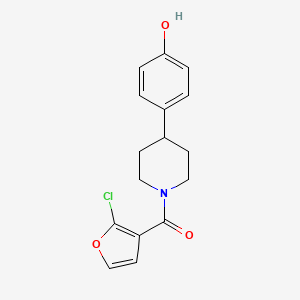 molecular formula C16H16ClNO3 B6633898 (2-Chlorofuran-3-yl)-[4-(4-hydroxyphenyl)piperidin-1-yl]methanone 