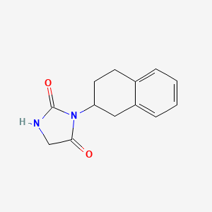 molecular formula C13H14N2O2 B6633933 3-(1,2,3,4-Tetrahydronaphthalen-2-yl)imidazolidine-2,4-dione 