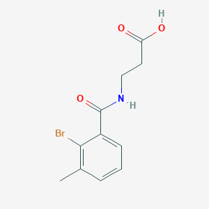 molecular formula C11H12BrNO3 B6633938 3-[(2-Bromo-3-methylbenzoyl)amino]propanoic acid 