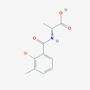 molecular formula C11H12BrNO3 B6633958 (2R)-2-[(2-bromo-3-methylbenzoyl)amino]propanoic acid 