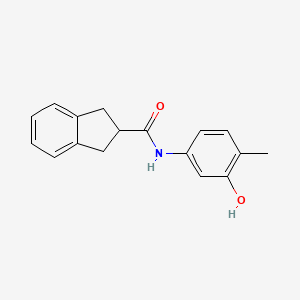 molecular formula C17H17NO2 B6633968 N-(3-hydroxy-4-methylphenyl)-2,3-dihydro-1H-indene-2-carboxamide 